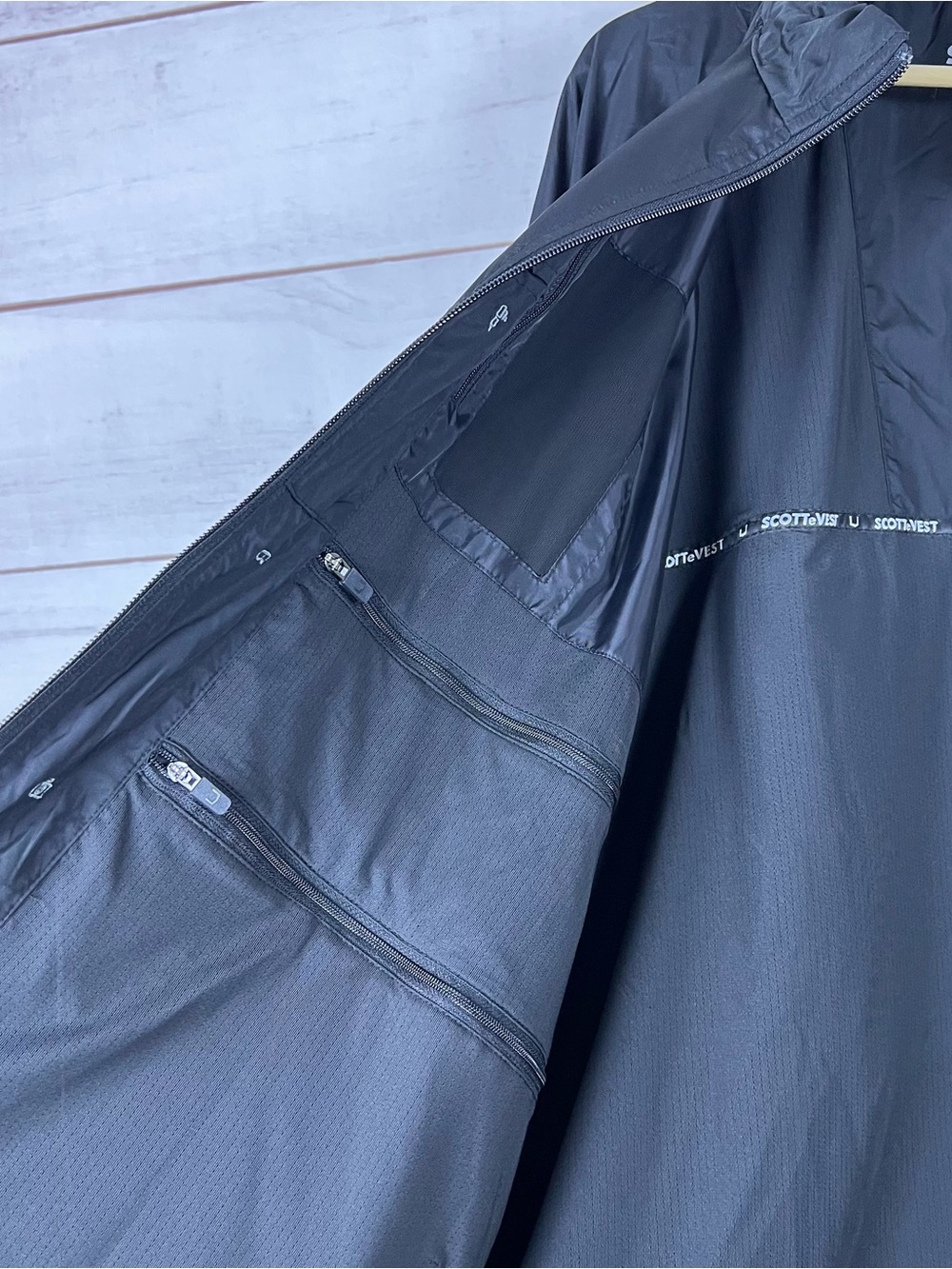 Mens Black SCOTTeVEST Pack Windbreaker Jacket Size 3XL - 19 Pockets New w/ Tags - Picture 3 of 10